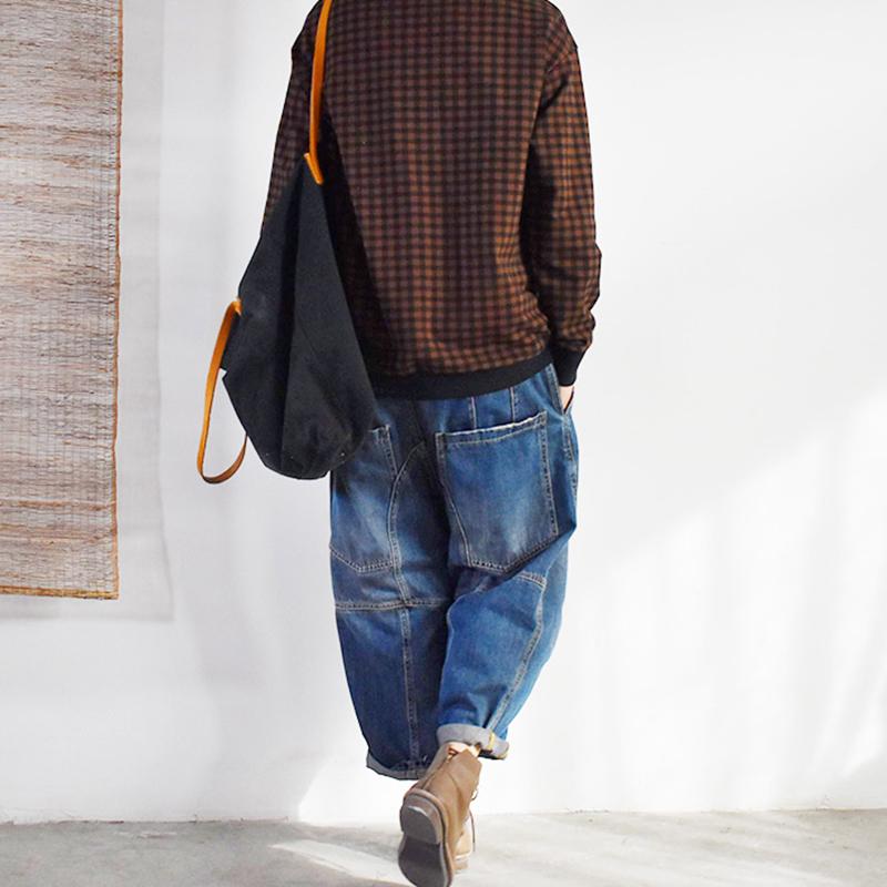 Casual Single Pocket Checks Sweatshirt