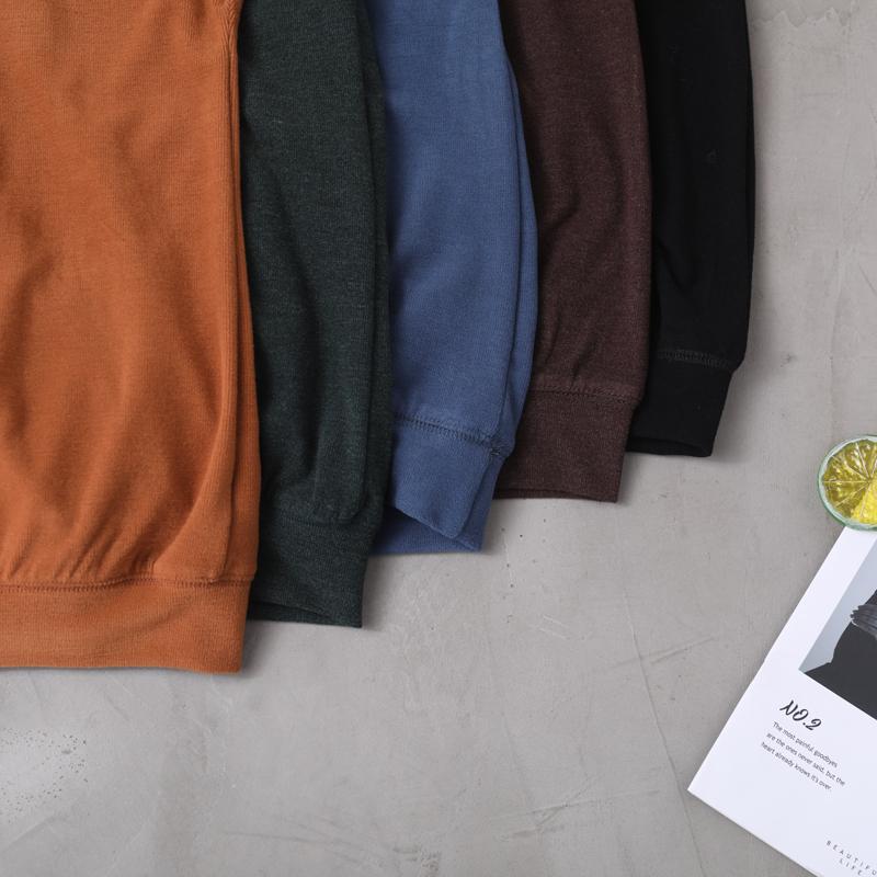 Casual Single Pocket Turtleneck Bottoming Shirt