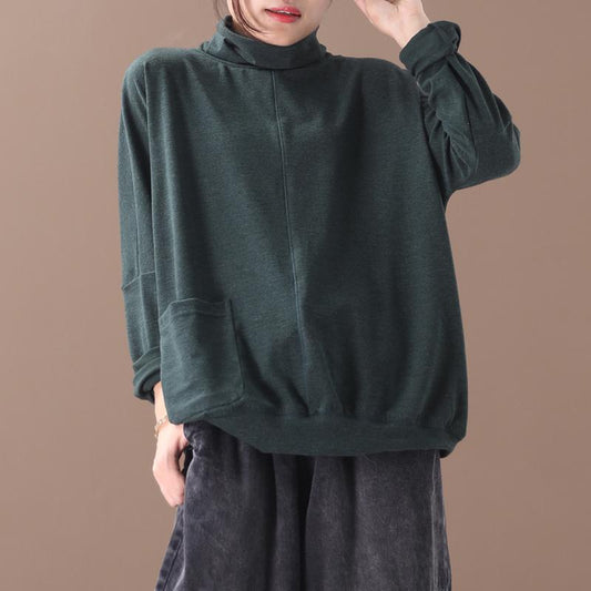 Casual Single Pocket Turtleneck Bottoming Shirt