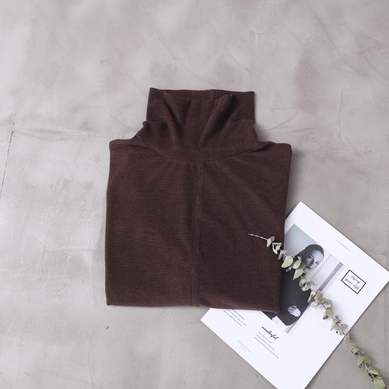 Casual Single Pocket Turtleneck Bottoming Shirt