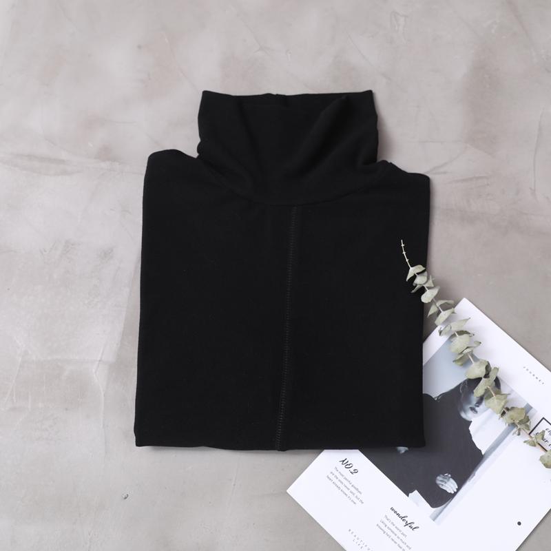 Casual Single Pocket Turtleneck Bottoming Shirt