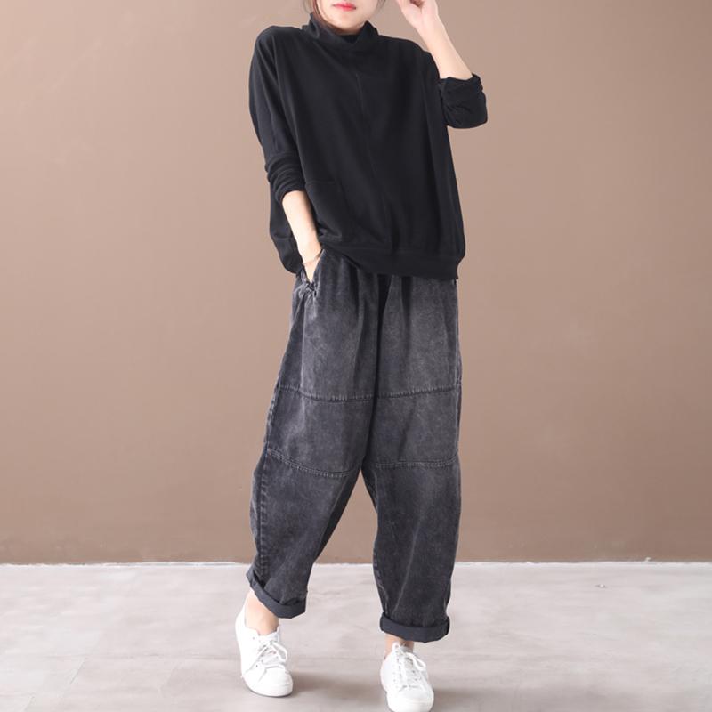 Casual Single Pocket Turtleneck Bottoming Shirt