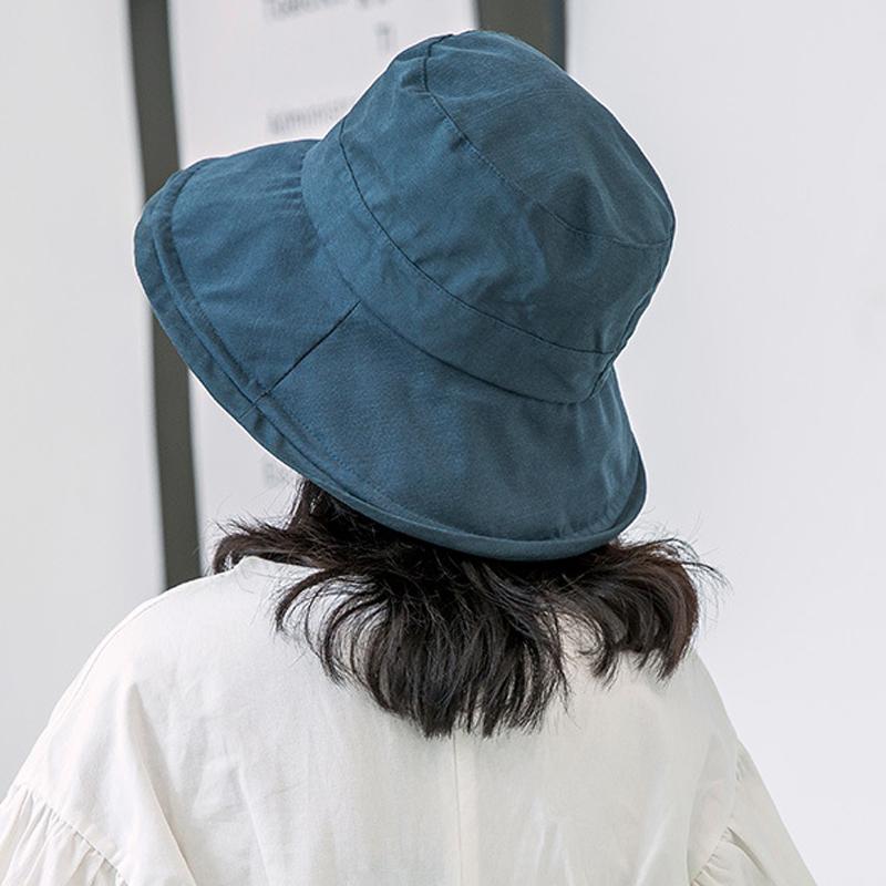 Casual Solid Color Flat Top Bucket Hat