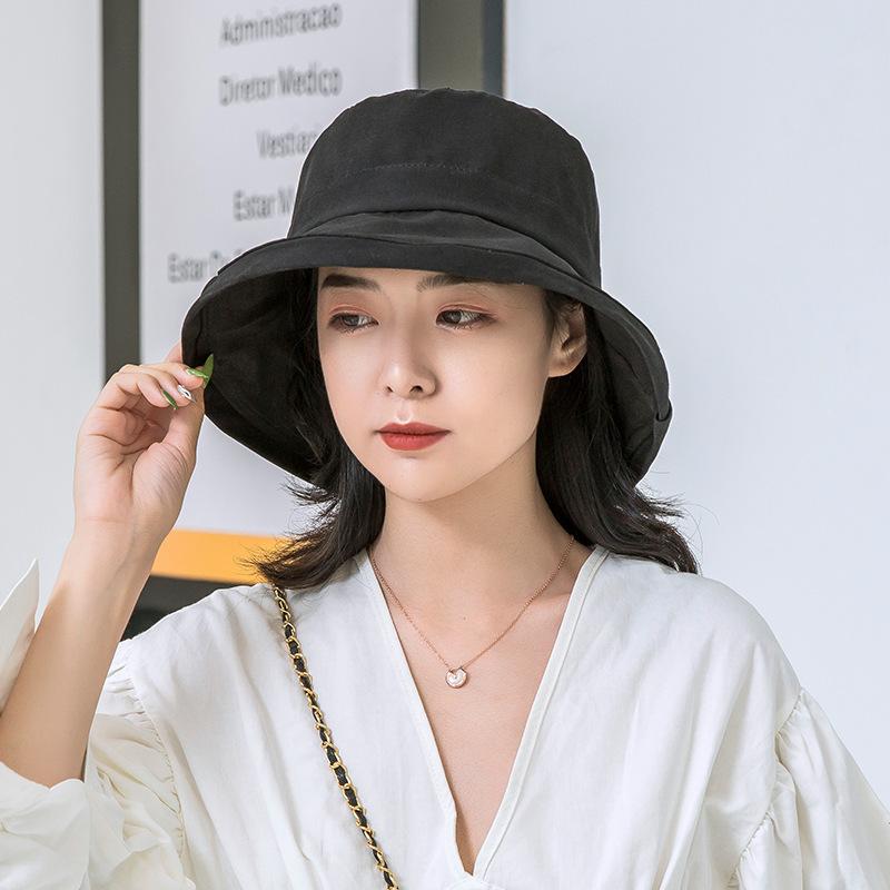 Casual Solid Color Flat Top Bucket Hat