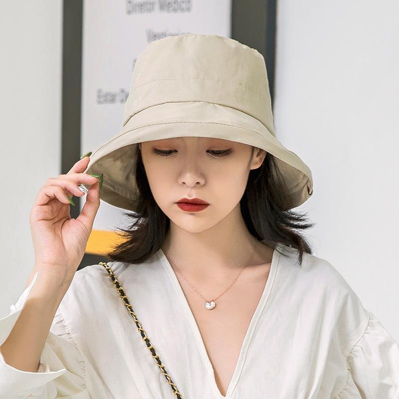 Casual Solid Color Flat Top Bucket Hat