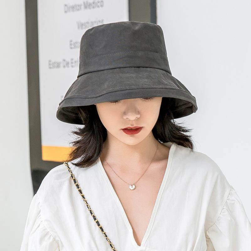 Casual Solid Color Flat Top Bucket Hat