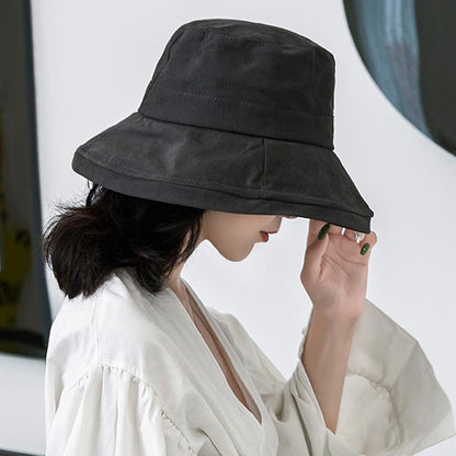 Casual Solid Color Flat Top Bucket Hat