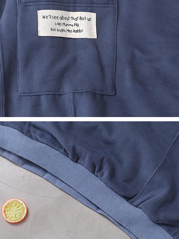 Casual Solid Color Loose Flocking Dress