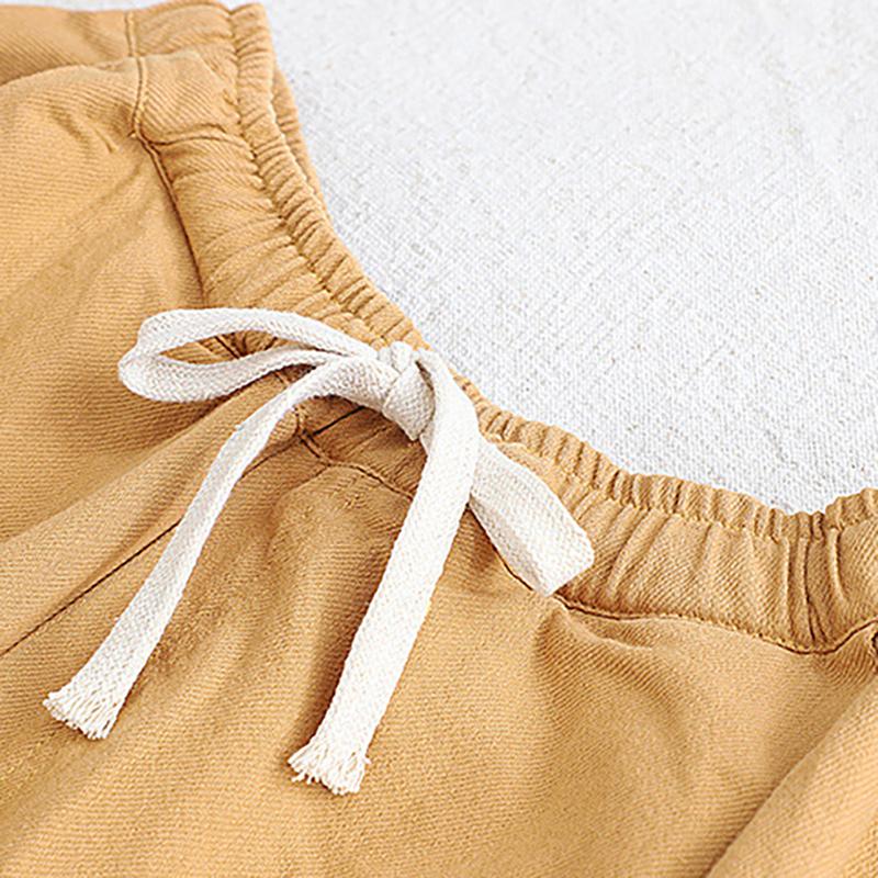 Casual Solid Color Low-cut Crotch Pants