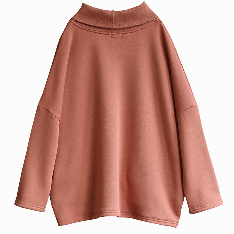 Casual Solid Color Plus Velvet Comfortable Sweatshirt