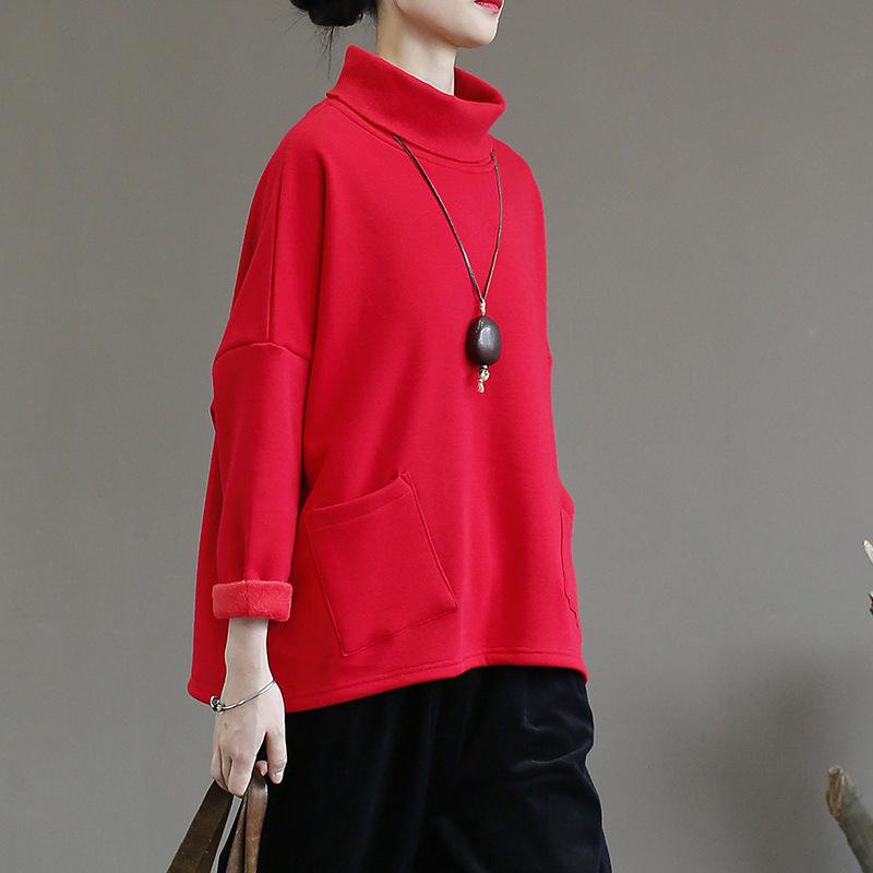 Casual Solid Color Plus Velvet Comfortable Sweatshirt
