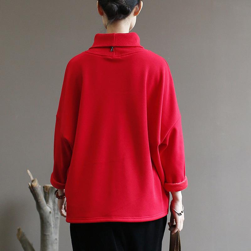 Casual Solid Color Plus Velvet Comfortable Sweatshirt