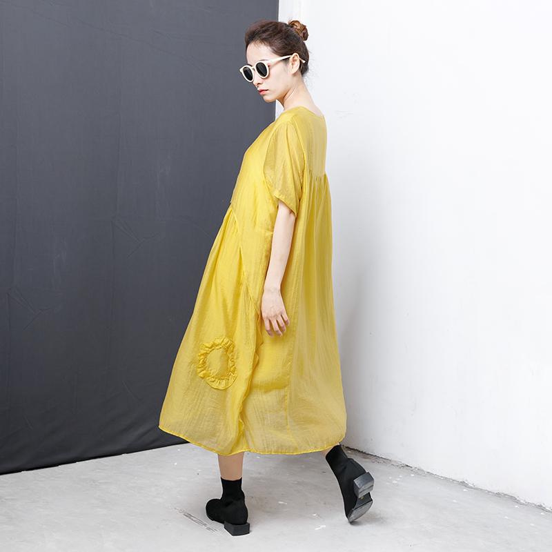 Casual Solid Short Sleeve Irregular Dress