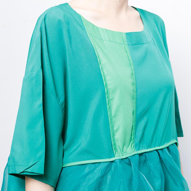 Casual Solid Short Sleeve Spliced Blouse