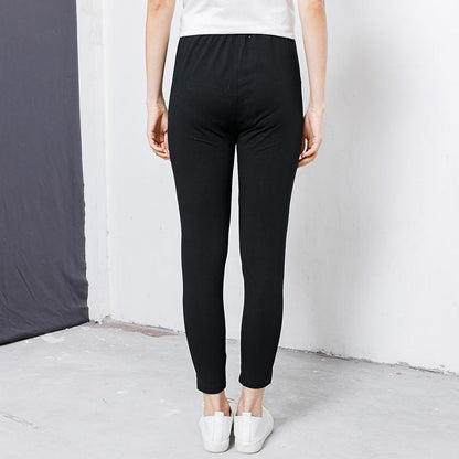 Casual Spliced Elastic Waist Women Pants