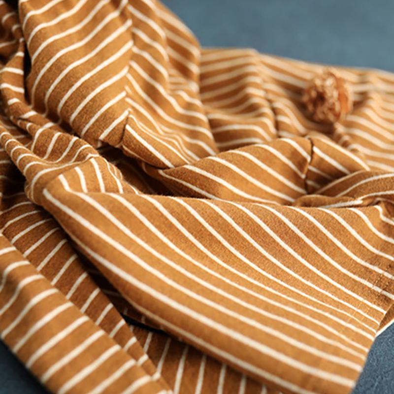 Casual Stripe Long Sleeve Bottoming Shirt