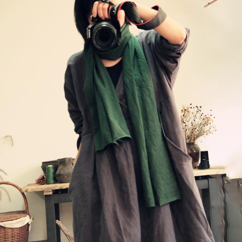 Casual Wild Travel Solid Color Cotton Scarf