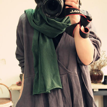 Casual Wild Travel Solid Color Cotton Scarf