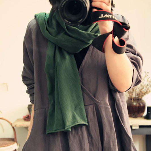 Casual Wild Travel Solid Color Cotton Scarf