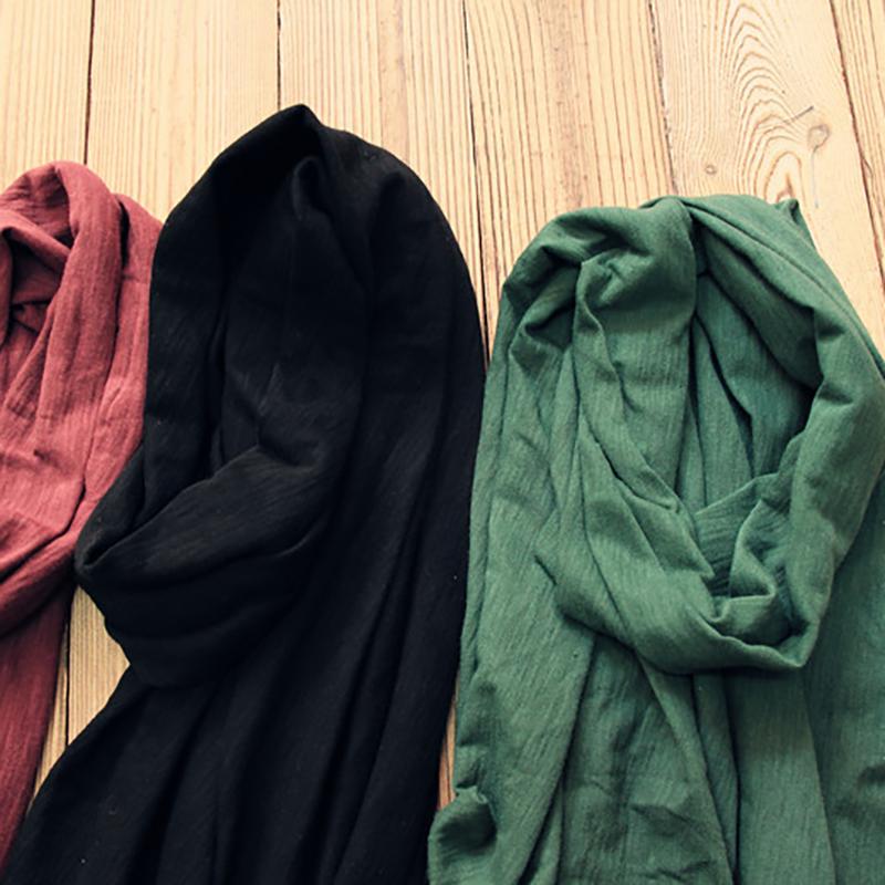 Casual Wild Travel Solid Color Cotton Scarf