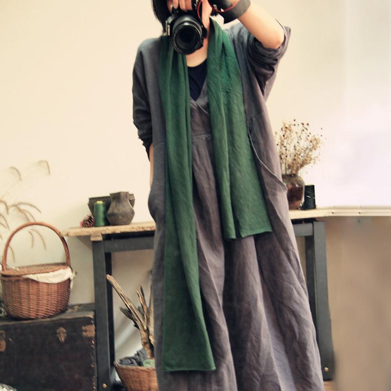 Casual Wild Travel Solid Color Cotton Scarf