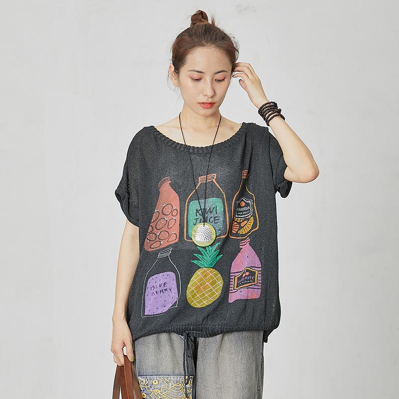 Casual Women Print Short Sleeve Blouse