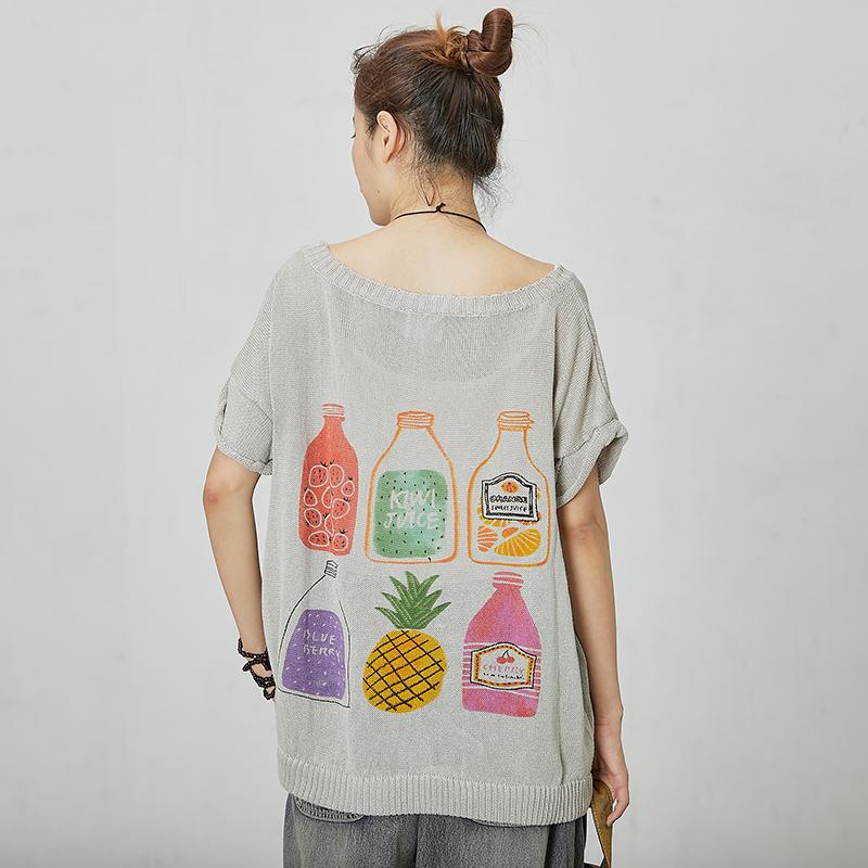 Casual Women Print Short Sleeve Blouse