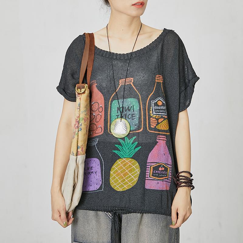 Casual Women Print Short Sleeve Blouse