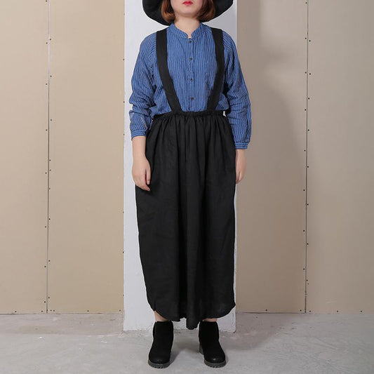 Casual Women Summer Solid Loose Suspender Skirt