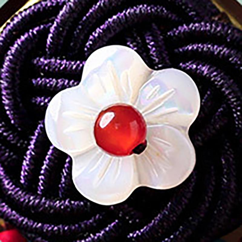 Casual Woven Agate Shell Flower Earrings