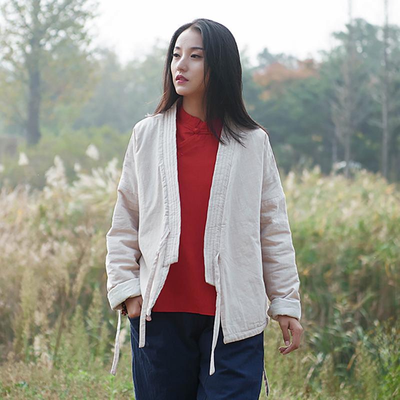 Chinese Style Comfortable Solid Color Coat