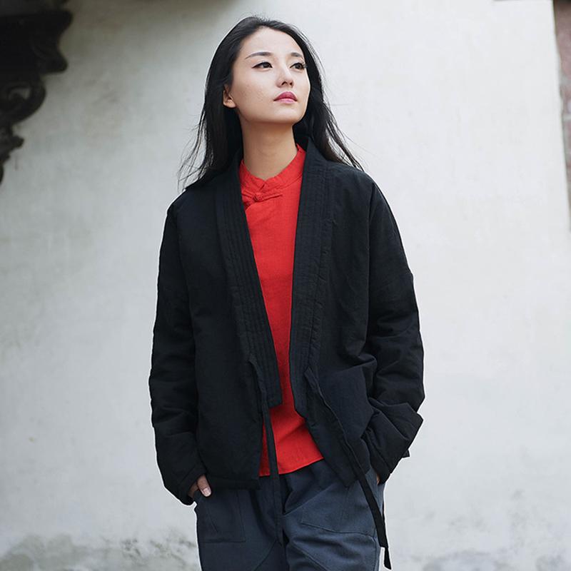 Chinese Style Comfortable Solid Color Coat