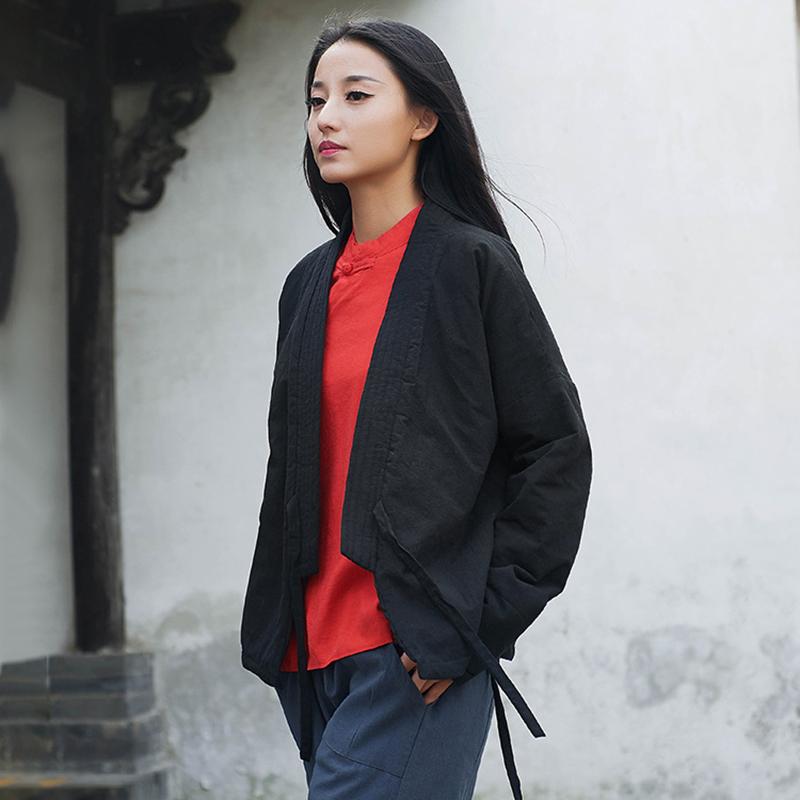 Chinese Style Comfortable Solid Color Coat