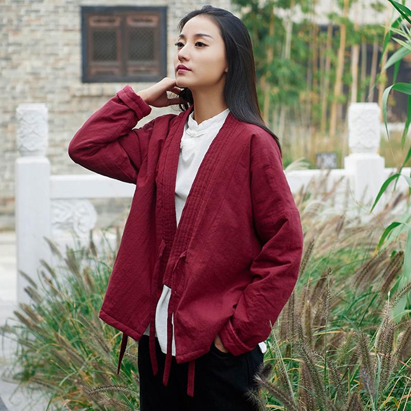 Chinese Style Comfortable Solid Color Coat