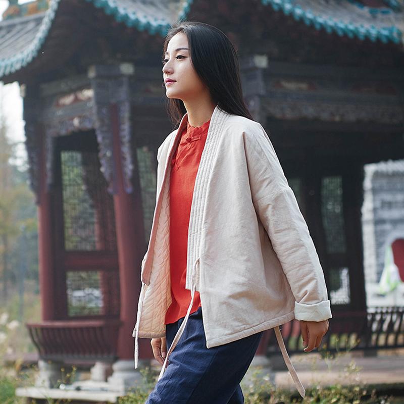 Chinese Style Comfortable Solid Color Coat