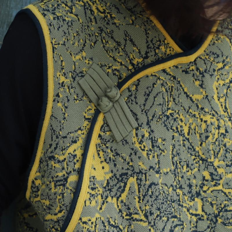 Chinese Style Elegant Autumn Winter Sleeveless Dress