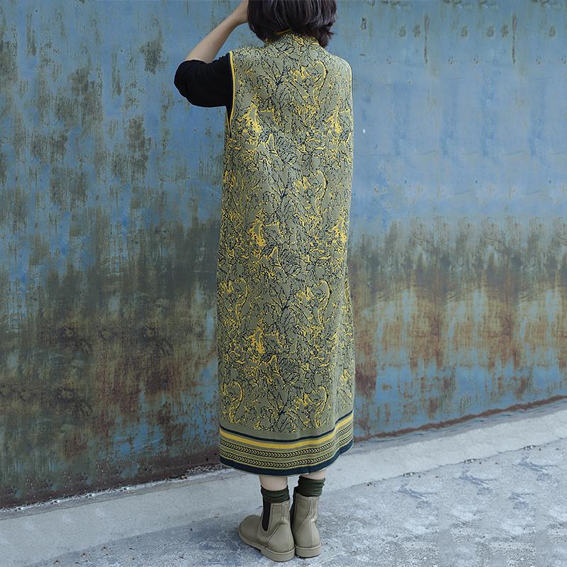 Chinese Style Elegant Autumn Winter Sleeveless Dress