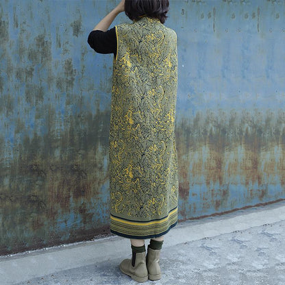 Chinese Style Elegant Autumn Winter Sleeveless Dress