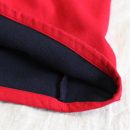 Chinese Style Solid Color Warm Dress