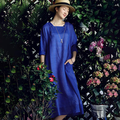 Chinese Style Wide And Cool Midi Dress