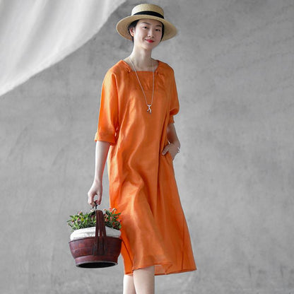 Chinese Style Wide And Cool Midi Dress