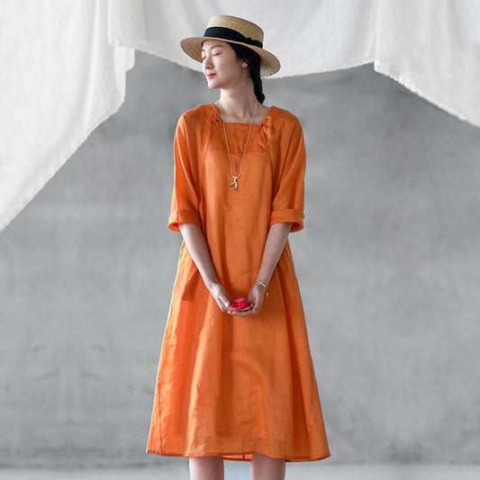 Chinese Style Wide And Cool Midi Dress