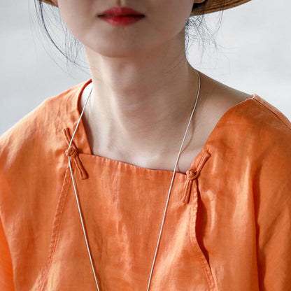 Chinese Style Wide And Cool Midi Dress