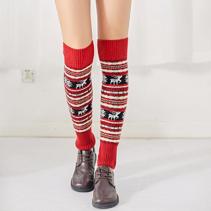 Christmas Deer Warm High Stockings