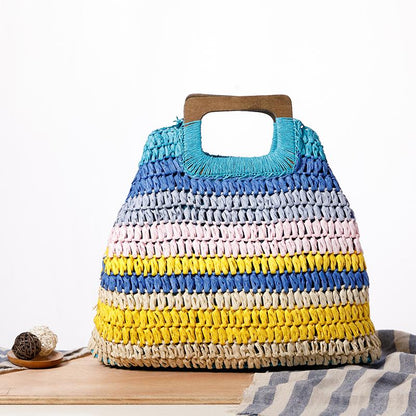 Color Matching Casual Square Tote Bag
