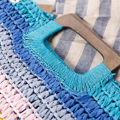 Color Matching Casual Square Tote Bag
