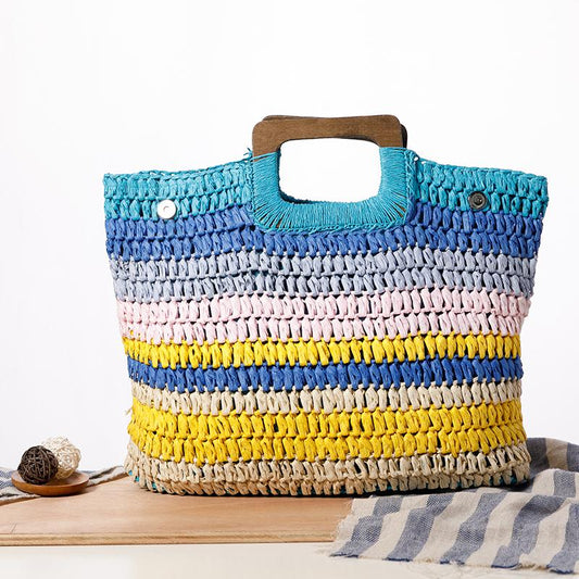 Color Matching Casual Square Tote Bag