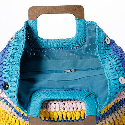 Color Matching Casual Square Tote Bag