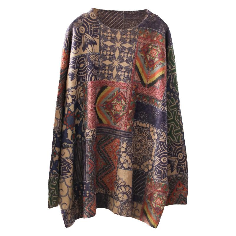 Colored Printed Soft Comfortable Warm Sweater