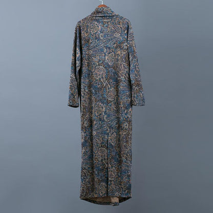 Comfortable Printed V-Neck Retro Loose Dress